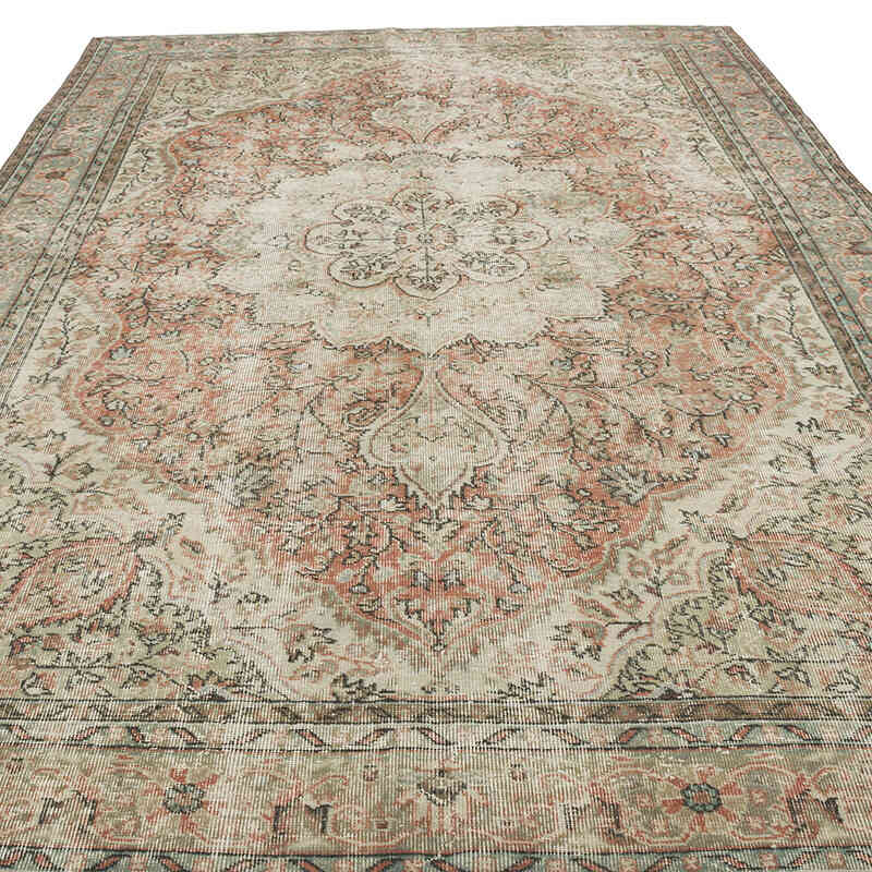 Alfombra Vintage Turca Anudada a Mano - 197 cm x 300 cm - K0068458