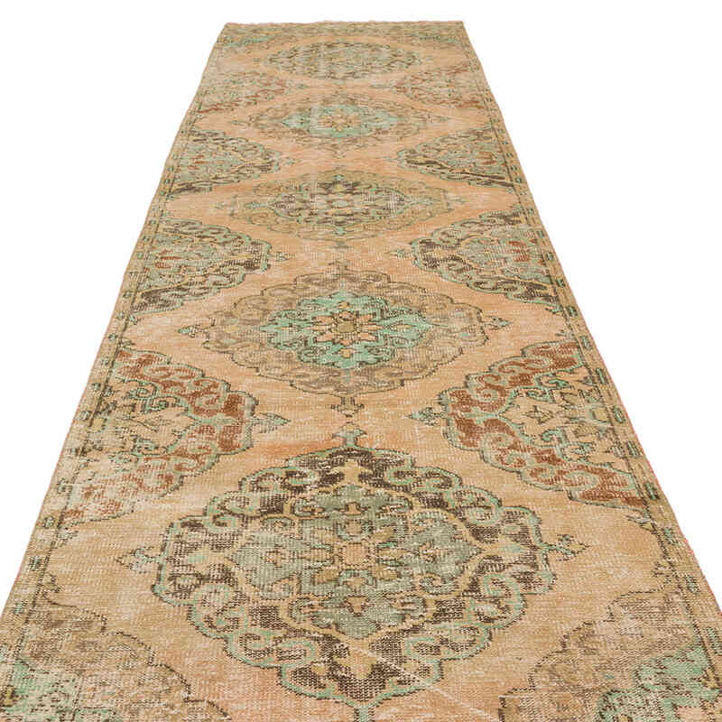 Vintage Turkish Hand-Knotted Runner - 3' 4" x 12' 6" (40" x 150") - K0068476