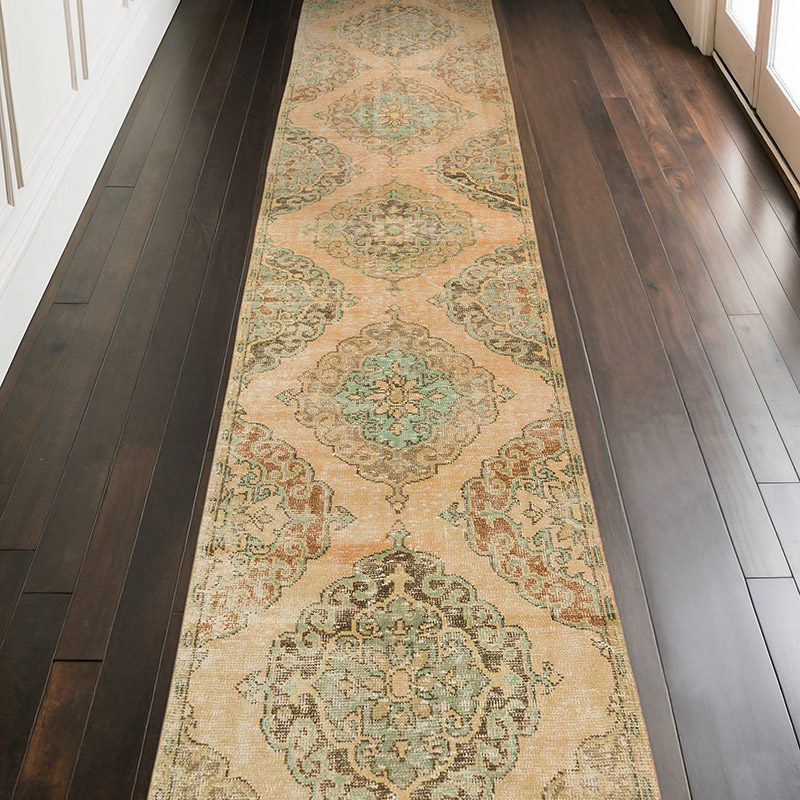 Vintage Turkish Hand-Knotted Runner - 3' 4" x 12' 6" (40" x 150") - K0068476