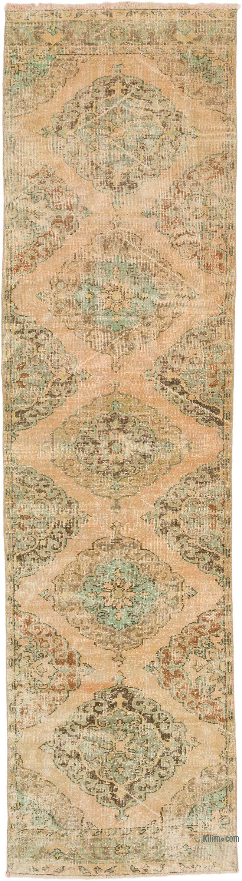 Vintage Turkish Hand-Knotted Runner - 3' 4" x 12' 6" (40" x 150") - K0068476