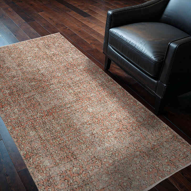 Vintage Turkish Hand-Knotted Rug - 3' 10" x 6' 6" (46" x 78") - K0068477