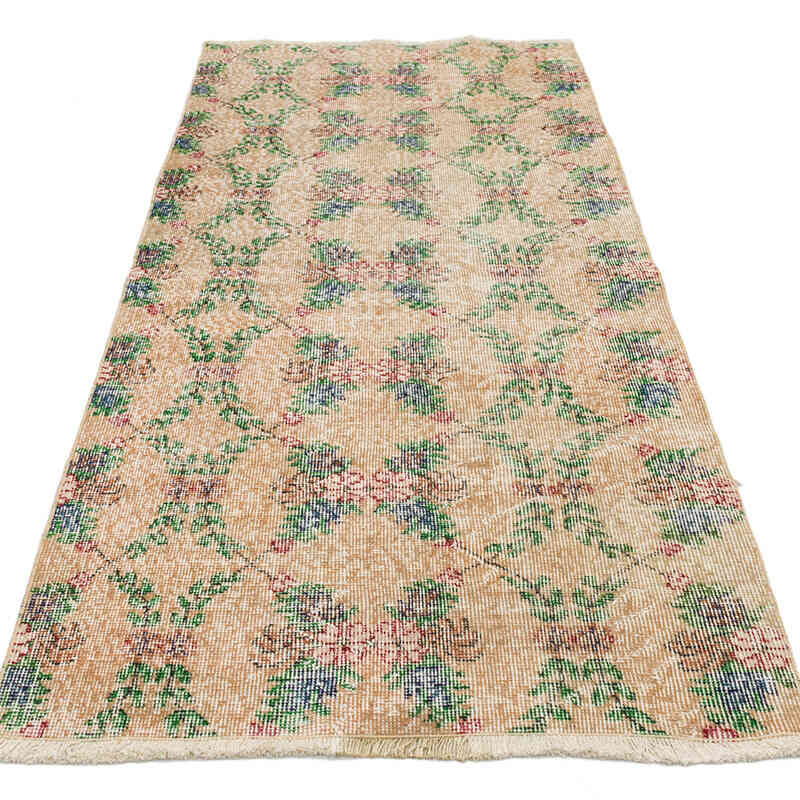 Alfombra Vintage Turca Anudada a Mano - 92 cm x 204 cm - K0068492