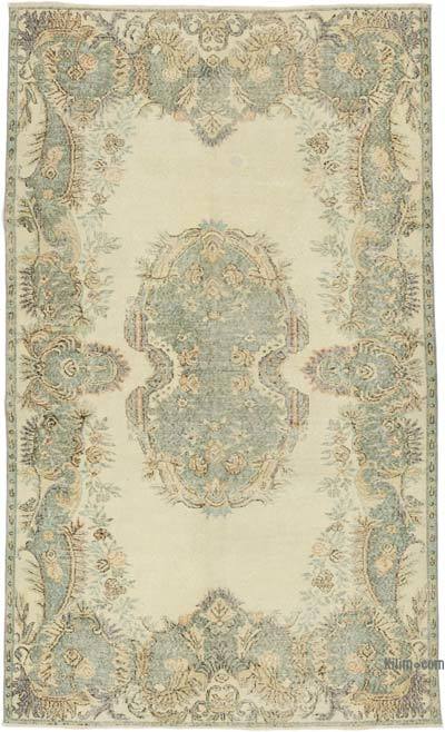 Vintage Turkish Hand-Knotted Rug - 5' 8" x 9' 4" (68" x 112")