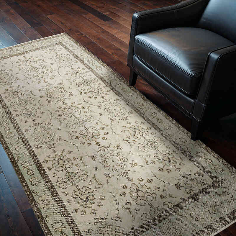 Vintage Turkish Hand-Knotted Rug - 3' 8" x 6' 10" (44" x 82") - K0068494