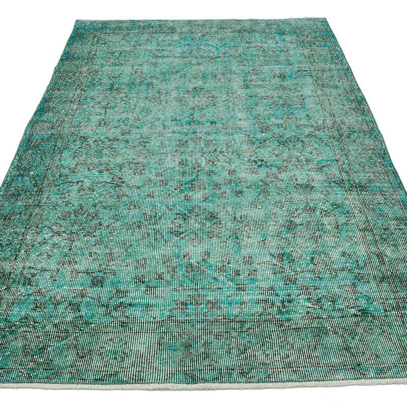 Boyalı El Dokuma Vintage Halı - 116 cm x 208 cm - K0068498