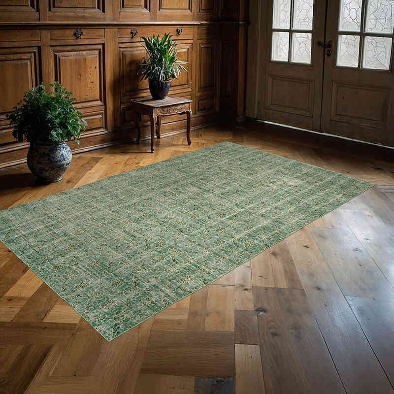 Vintage Turkish Hand-Knotted Rug - 5'  x 8' 3" (60" x 99") - K0068504