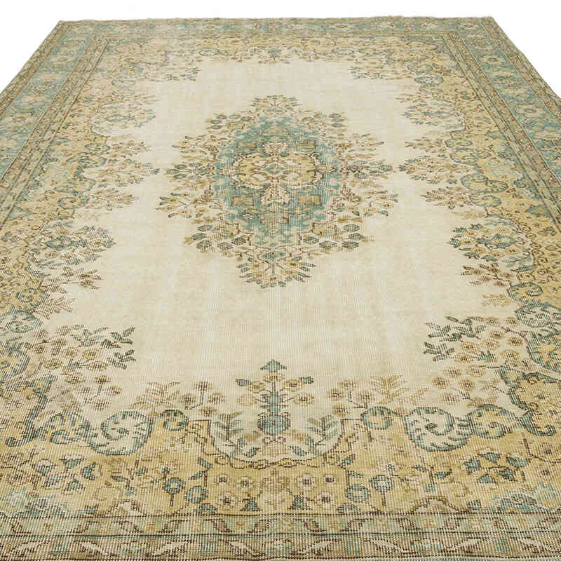 Vintage Turkish Hand-Knotted Rug - 7'  x 10' 10" (84" x 130") - K0068776