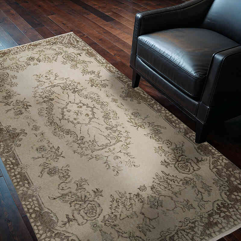 Vintage Turkish Hand-Knotted Rug - 3' 11" x 7' 2" (47" x 86") - K0068777