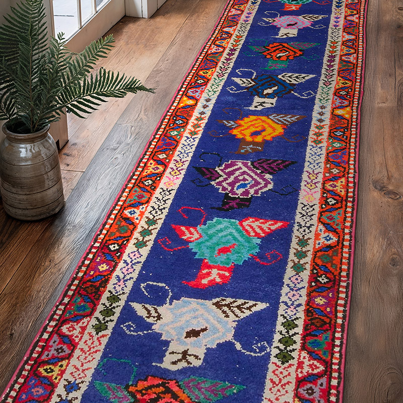 Alfombra Vintage de pasillo - 82 cm x 319 cm - K0068780