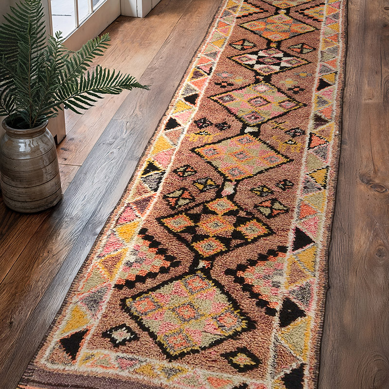 Vintage Tribal Runner Rug - 2' 11" x 11' 6" (35" x 138") - K0068782