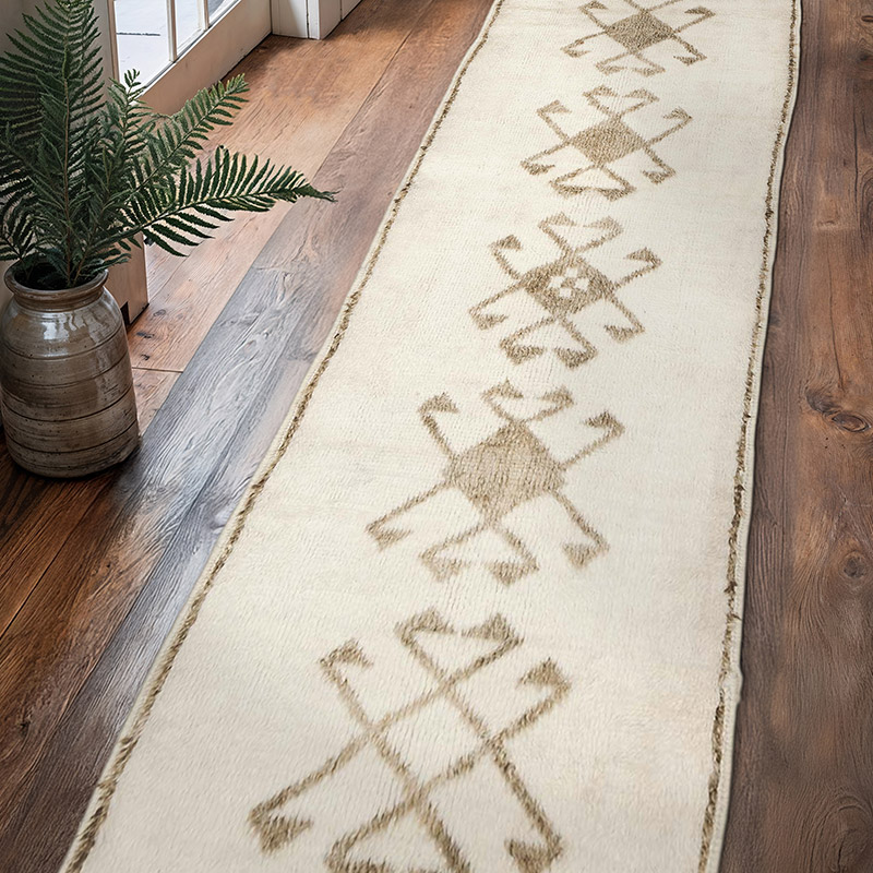 Alfombra Vintage de pasillo - 92 cm x 347 cm - K0068790