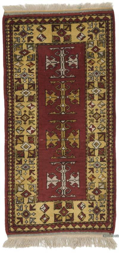 Vintage Turkish Hand-Knotted Rug - 1' 10" x 3' 8" (22" x 44")