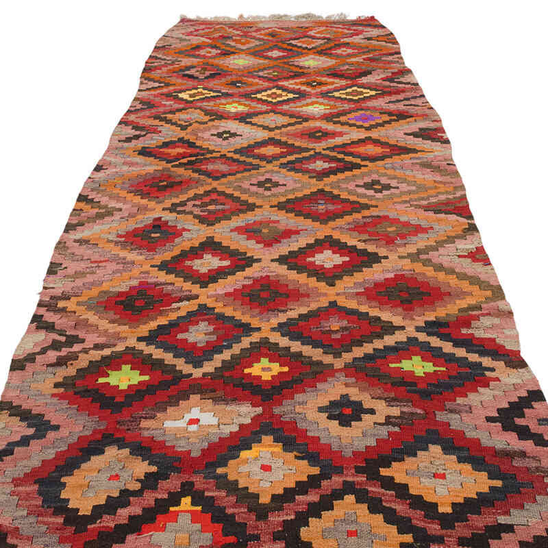 Vintage Tribal Kilim Runner - 3' 9" x 10' 10" (45" x 130") - K0068826