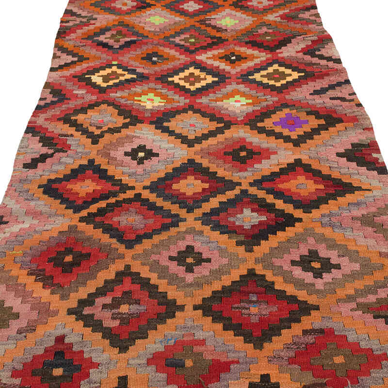 Vintage Tribal Kilim Runner - 3' 9" x 10' 10" (45" x 130") - K0068826