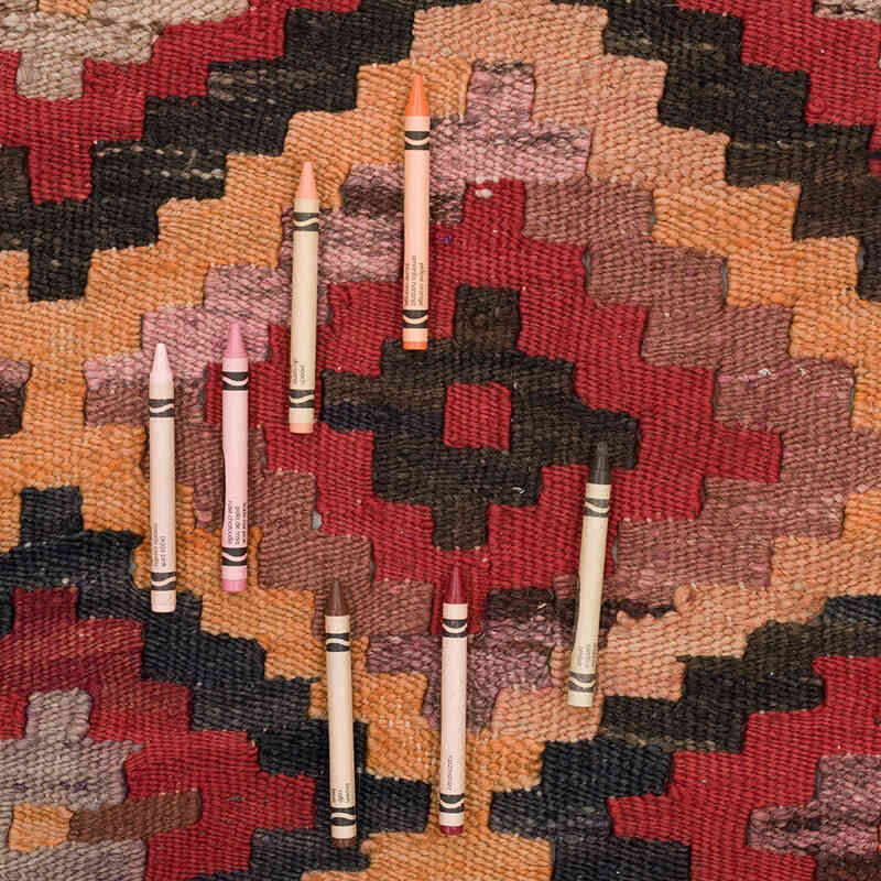 Vintage Tribal Kilim Runner - 3' 9" x 10' 10" (45" x 130") - K0068826