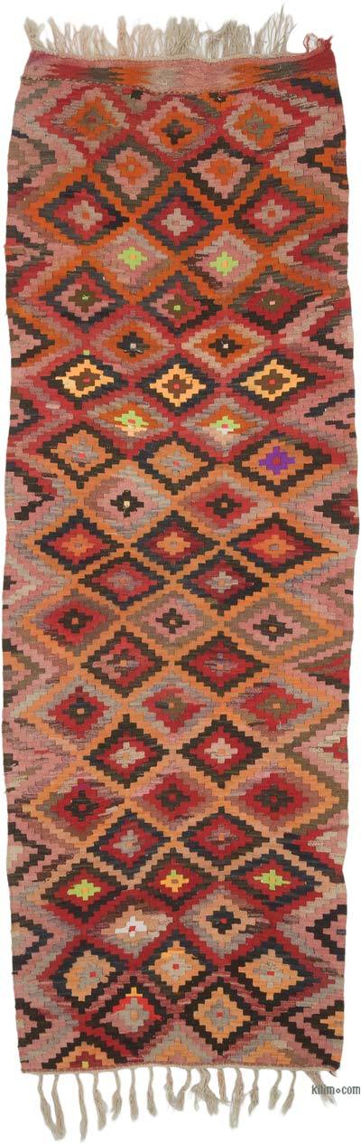 Vintage Anadolu Kilim Yolluk - 114 cm x 330 cm