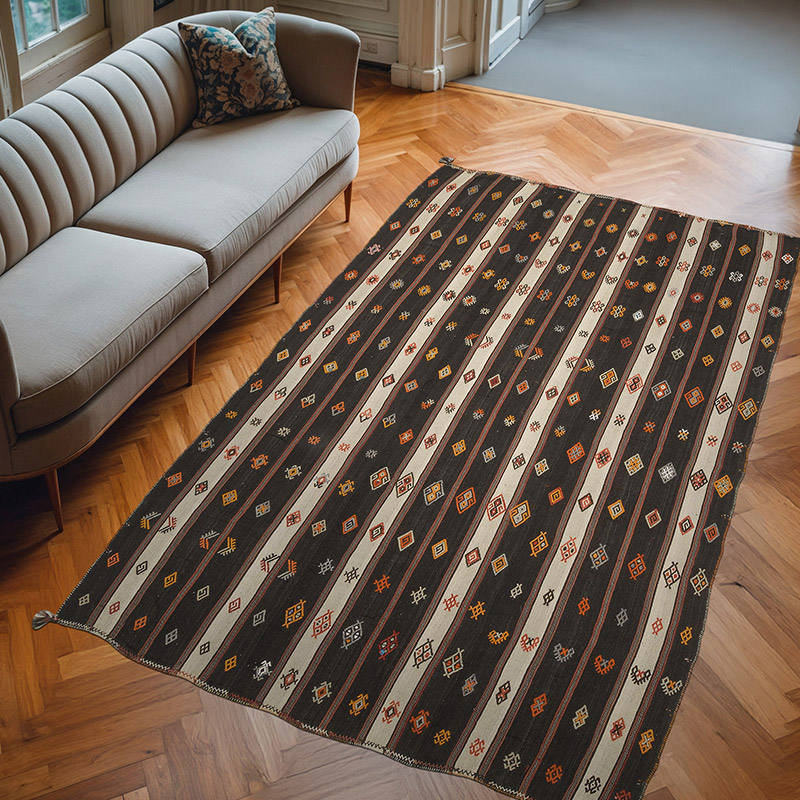 Alfombra Vintage Anatolian Kilim - 200 cm x 316 cm - K0068829