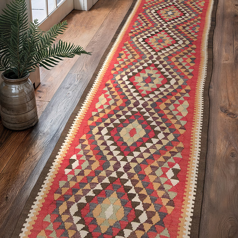 Vintage Anadolu Kilim Yolluk - 89 cm x 341 cm - K0068840