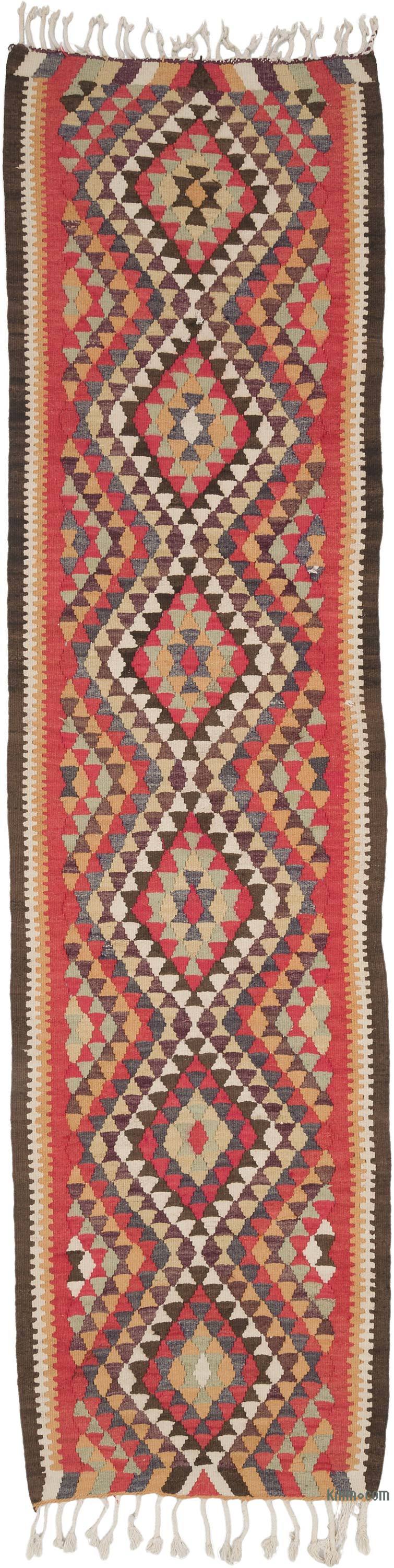Vintage Anadolu Kilim Yolluk - 89 cm x 341 cm - K0068840