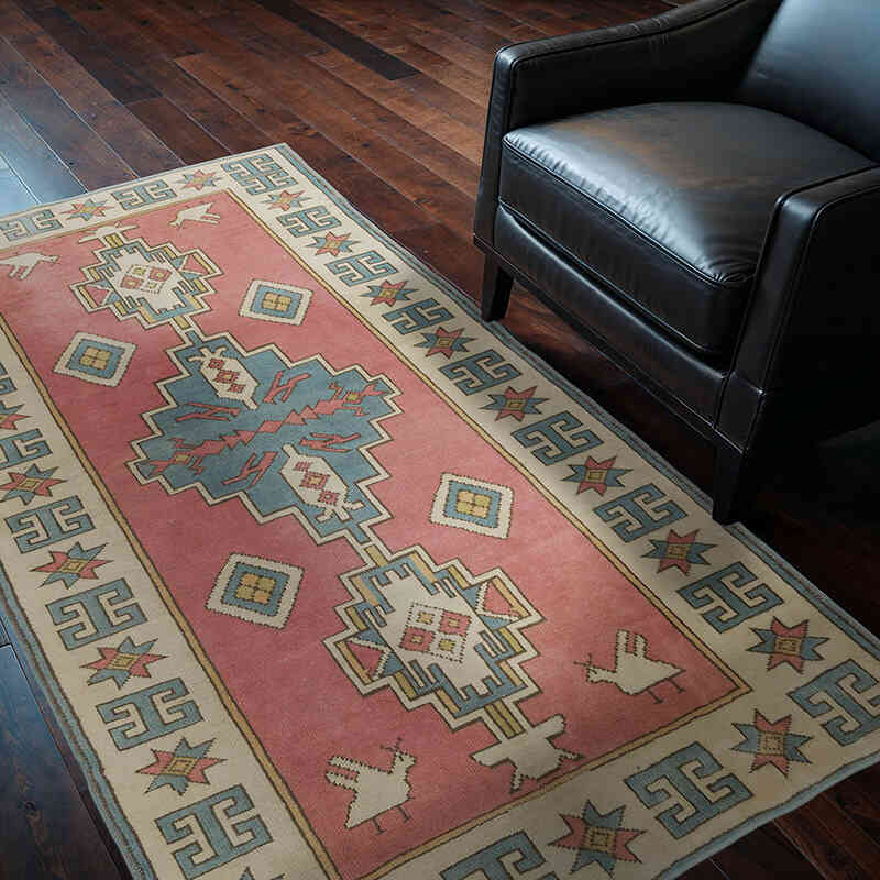 El Dokuma Vintage Halı - 122 cm x 194 cm - K0068846