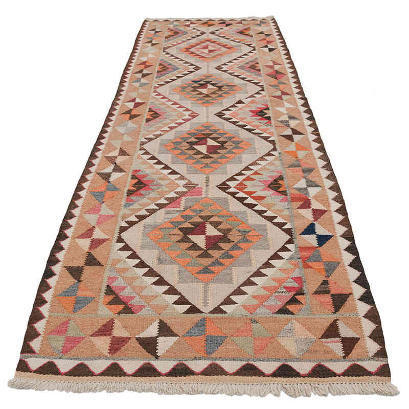 Vintage Tribal Kilim Runner - 3' 1" x 10'  (37" x 120") - K0068847