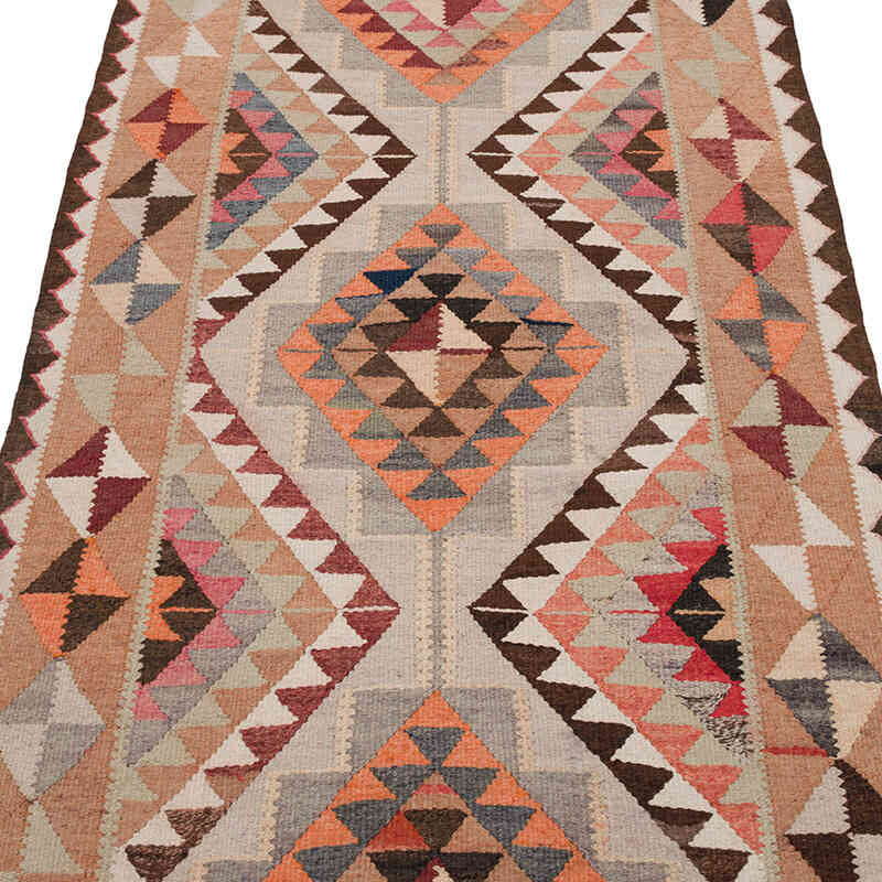 Vintage Tribal Kilim Runner - 3' 1" x 10'  (37" x 120") - K0068847
