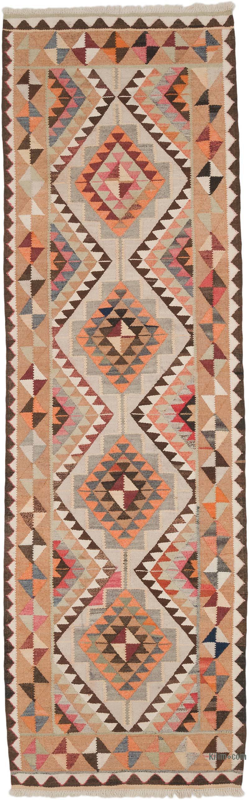 Vintage Tribal Kilim Runner - 3' 1" x 10'  (37" x 120") - K0068847