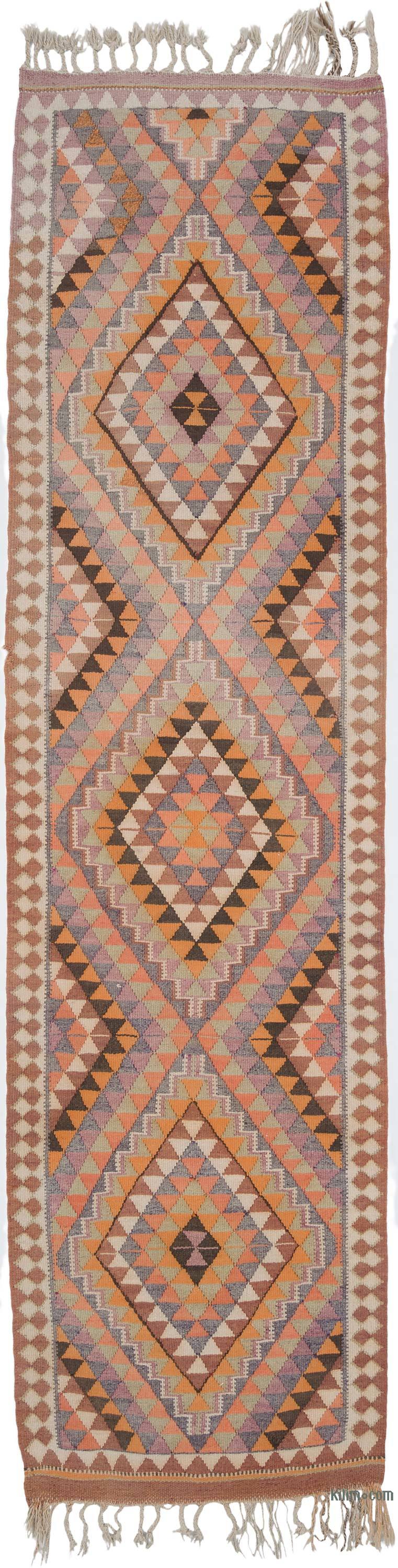 Vintage Anadolu Kilim Yolluk - 94 cm x 354 cm - K0068855