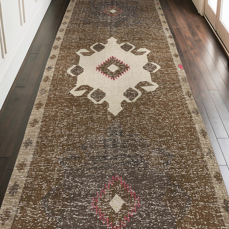El Dokuma Vintage Halı - 145 cm x 328 cm - K0068858