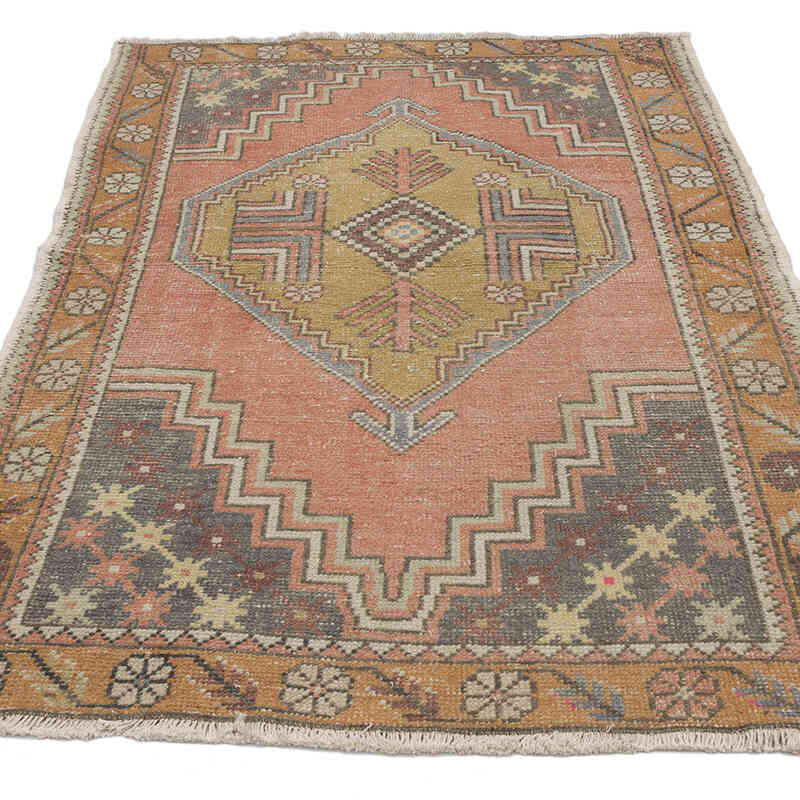 El Dokuma Vintage Halı - 108 cm x 161 cm - K0068864