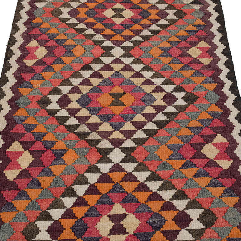 Vintage Tribal Kilim Runner - 2' 11" x 9' 10" (35" x 118") - K0068869