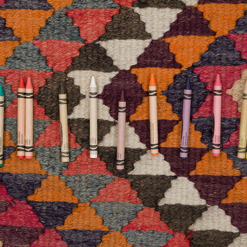 Vintage Tribal Kilim Runner - 2' 11" x 9' 10" (35" x 118") - K0068869