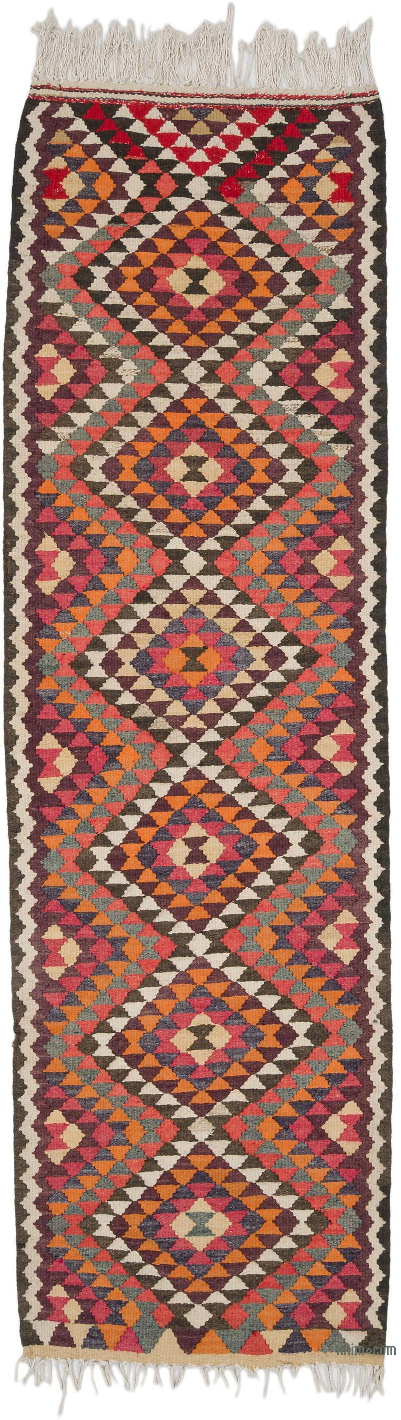 Vintage Tribal Kilim Runner - 2' 11" x 9' 10" (35" x 118") - K0068869