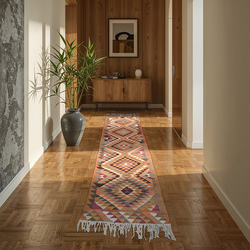 Alfombra Kilim Tribal Vintage - 94 cm x 293 cm - K0068870
