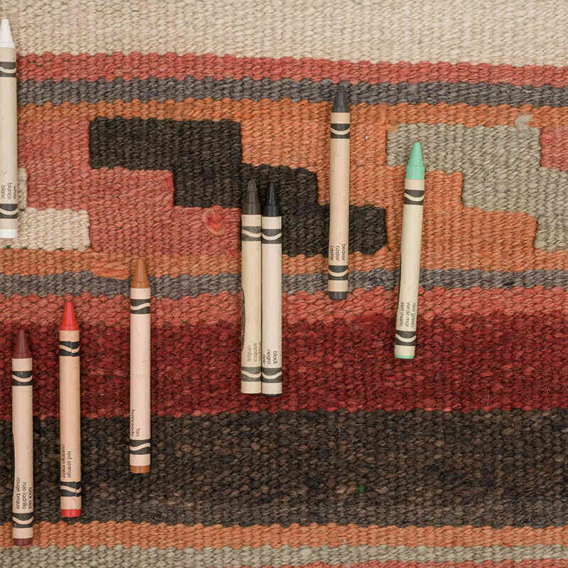 Alfombra Kilim Tribal Vintage - 85 cm x 352 cm - K0068878