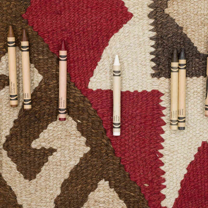 Alfombra Kilim Tribal Vintage - 100 cm x 318 cm - K0068884