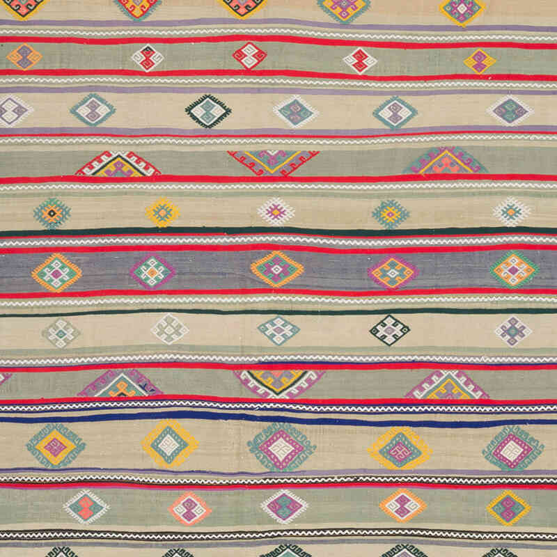 Vintage Antalya Kilim Rug - 6' 6" x 11' 8" (78" x 140") - K0068888