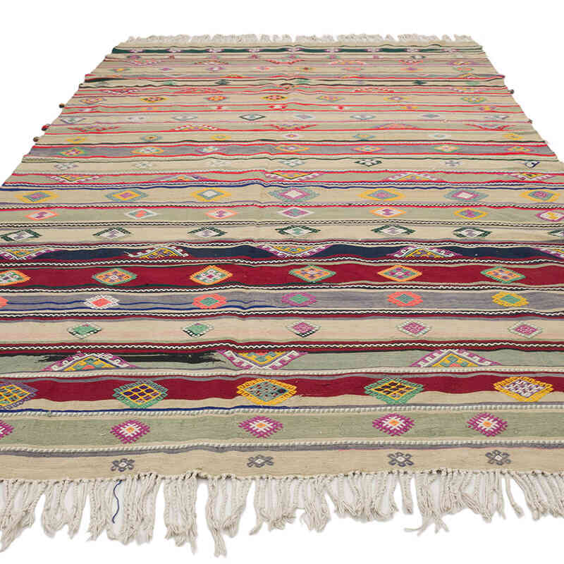 Vintage Antalya Kilim Rug - 6' 6" x 11' 8" (78" x 140") - K0068888