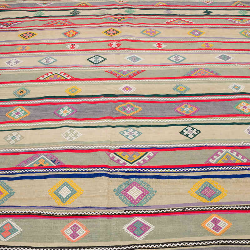 Vintage Antalya Kilim Rug - 6' 6" x 11' 8" (78" x 140") - K0068888