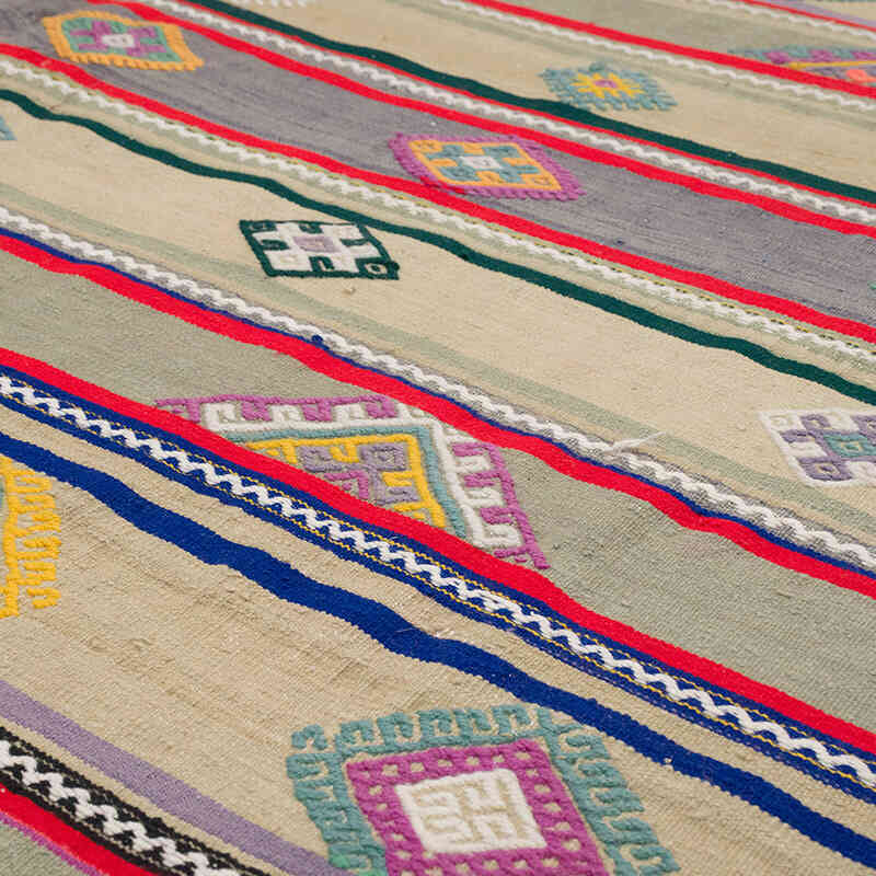 Vintage Antalya Kilim Rug - 6' 6" x 11' 8" (78" x 140") - K0068888