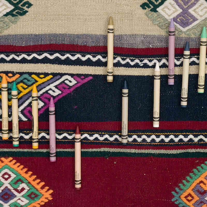 Vintage Antalya Kilim Rug - 6' 6" x 11' 8" (78" x 140") - K0068888