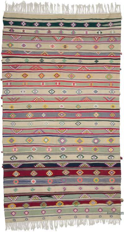 Vintage Antalya Kilim Rug - 6' 6" x 11' 8" (78" x 140")