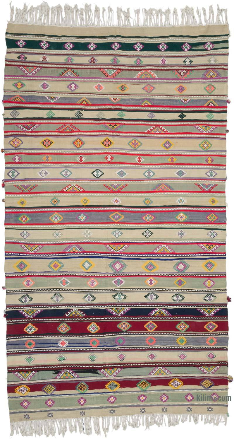 Vintage Antalya Kilim Rug - 6' 6" x 11' 8" (78" x 140") - K0068888