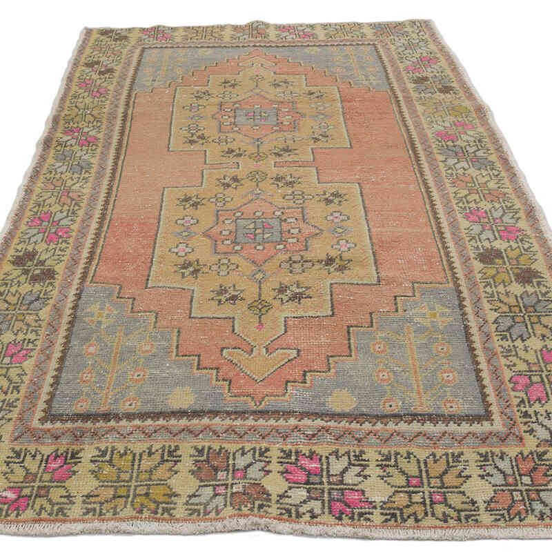 El Dokuma Vintage Halı - 130 cm x 223 cm - K0068894