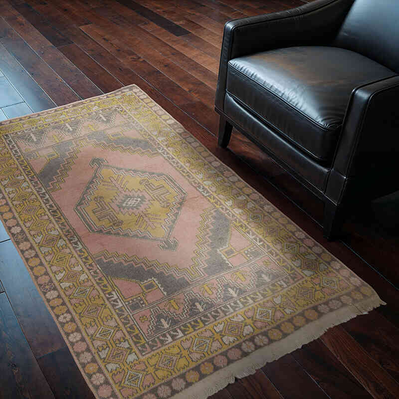 El Dokuma Vintage Halı - 118 cm x 174 cm - K0068899