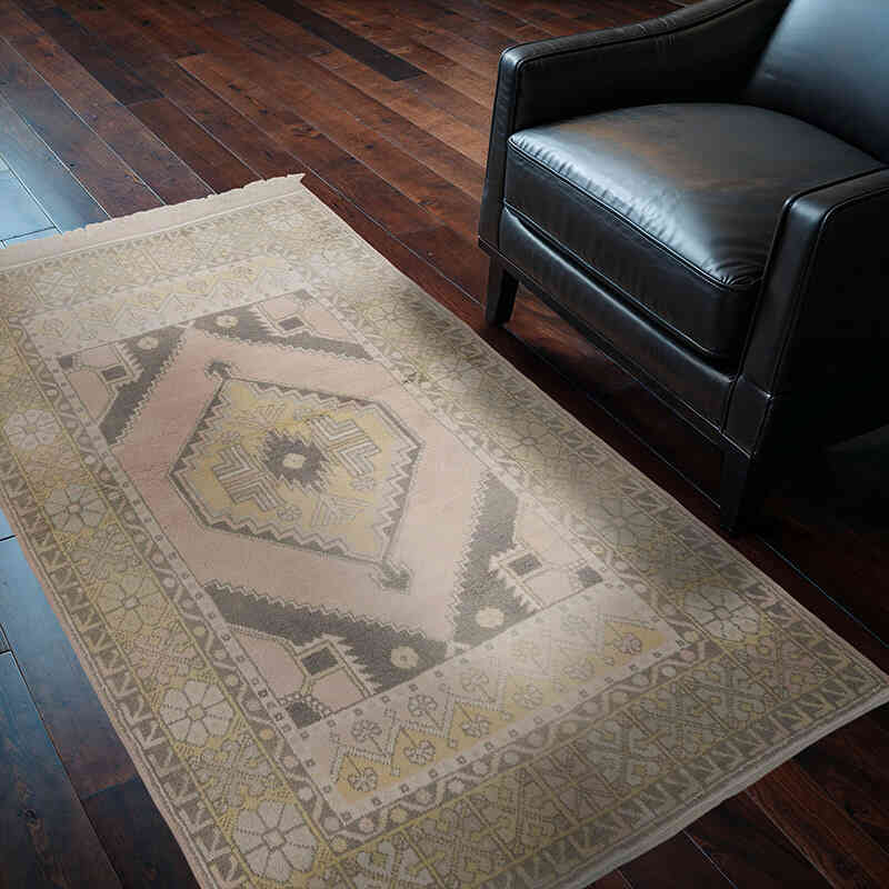 El Dokuma Vintage Halı - 111 cm x 180 cm - K0068900
