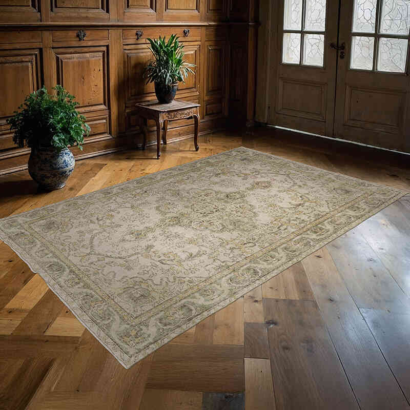 Vintage Turkish Hand-Knotted Rug - 5' 9" x 8' 9" (69" x 105") - K0068908