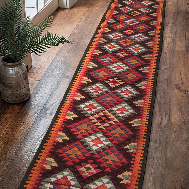 Vintage Anadolu Kilim Yolluk - 82 cm x 375 cm - K0068911