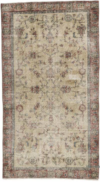 Alfombra Vintage Turca Anudada a Mano - 109 cm x 196 cm