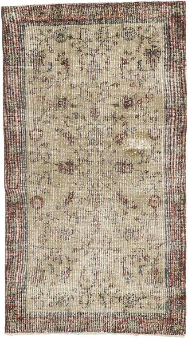 Alfombra Vintage Turca Anudada a Mano - 109 cm x 196 cm - K0068927